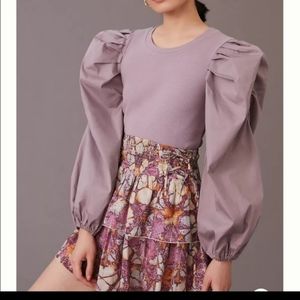 NWT Anthropologie Lea & Viola puff-sleeved top